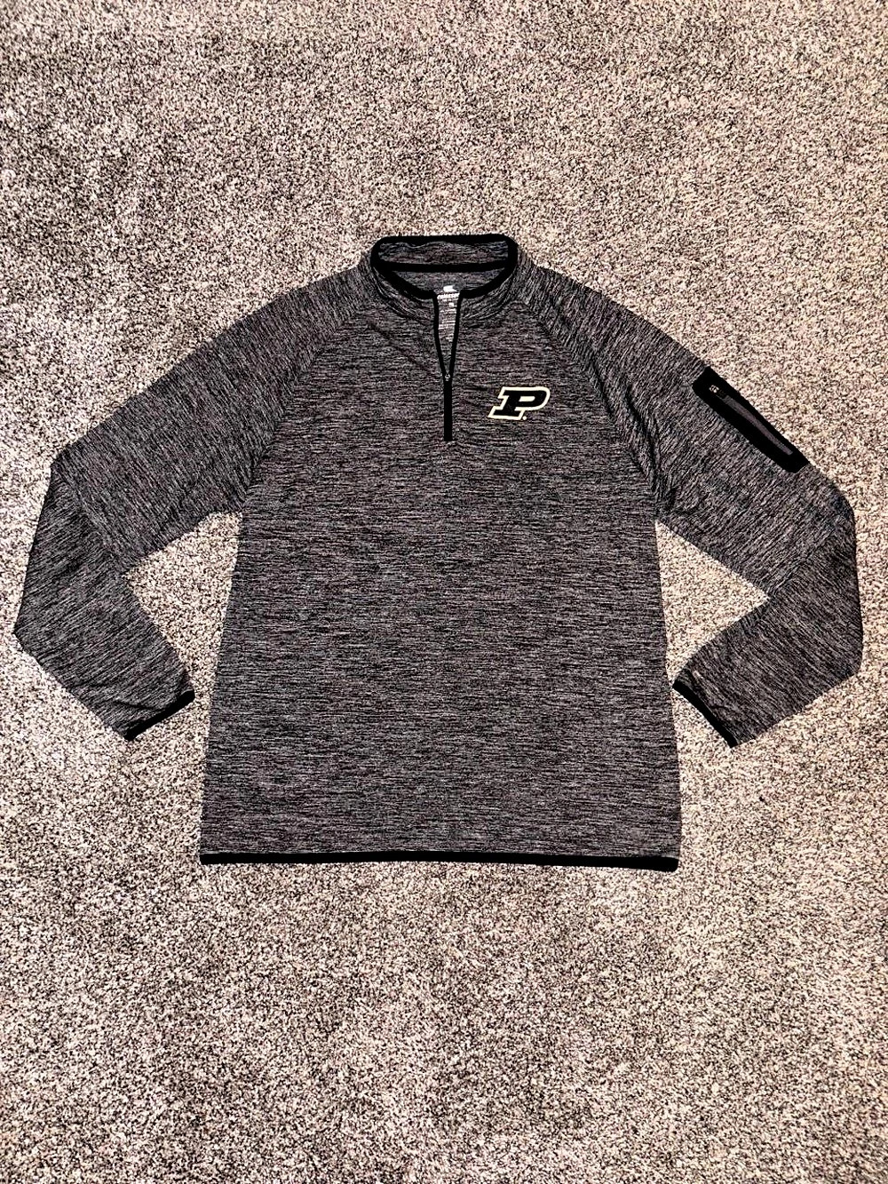 Colosseum Purdue Boilermakers Long Sleeve Qtr Zip Pullover Quarter-Zip